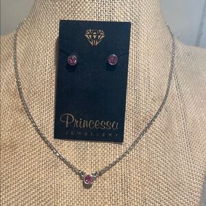 New Princessa Swarovski Necklace & Earrings Set